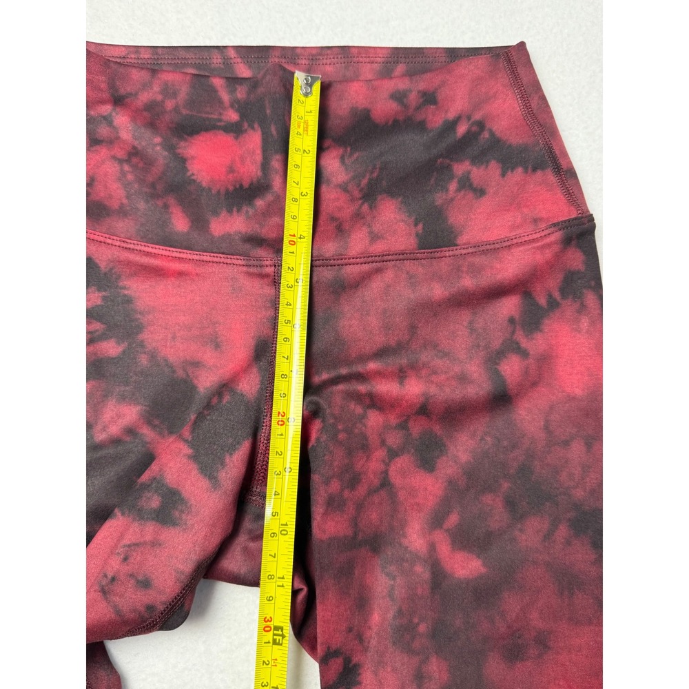 NOBULL Womens Tie Dye Cropped Leggings Red Black Size S Workout Tights - Picture 7 of 10